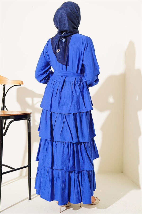 Layered Skirted Belted Dress in Saks