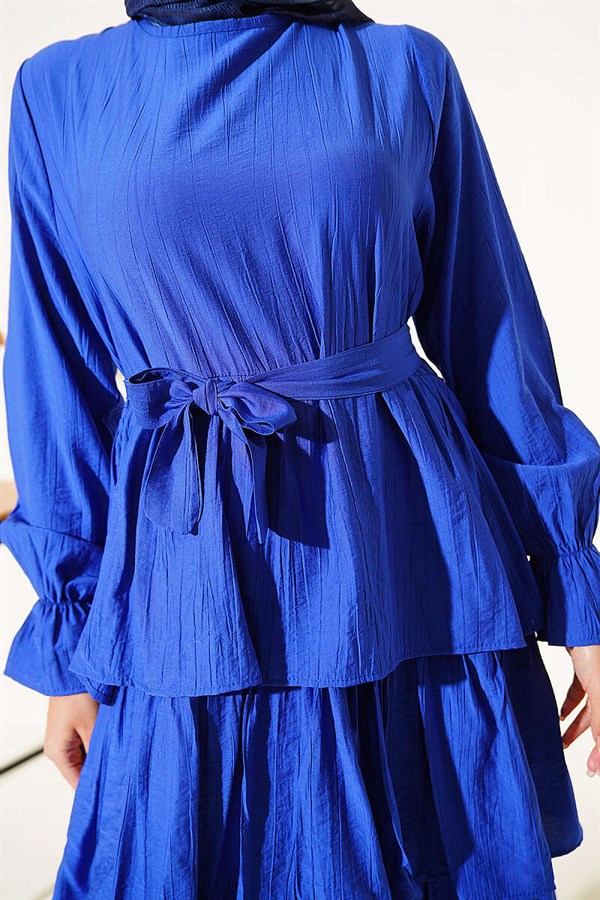 Layered Skirted Belted Dress in Saks