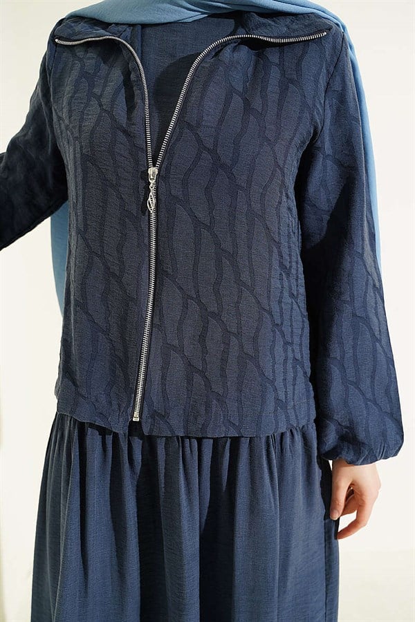 Layered Tencel Vest 2 Piece Set Indigo