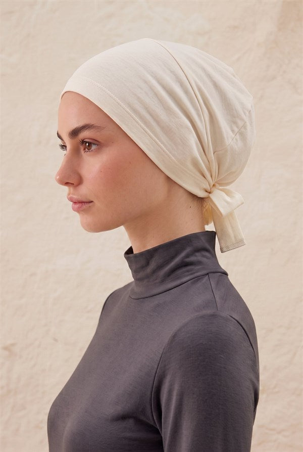 Non-slip Cotton Bonnet, Ecru