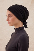 Non-slip Cotton Swim Cap, Black