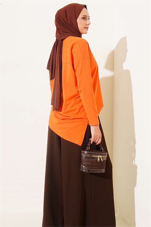 Cat Print Tunic Orange