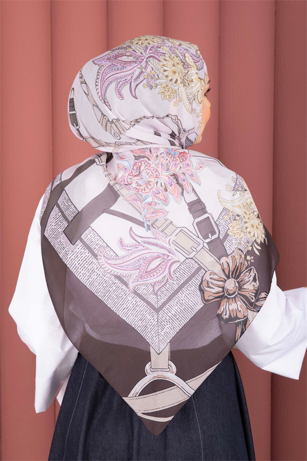 Belt Pattern Premium Scarf Series Coffee