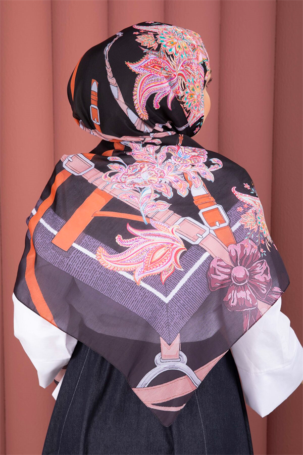 Belt Pattern Premium Scarf Series Terracotta