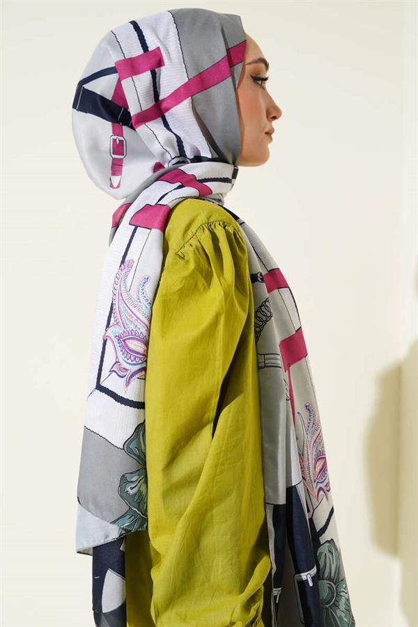 Belt Patterned Soft Shawl Mint