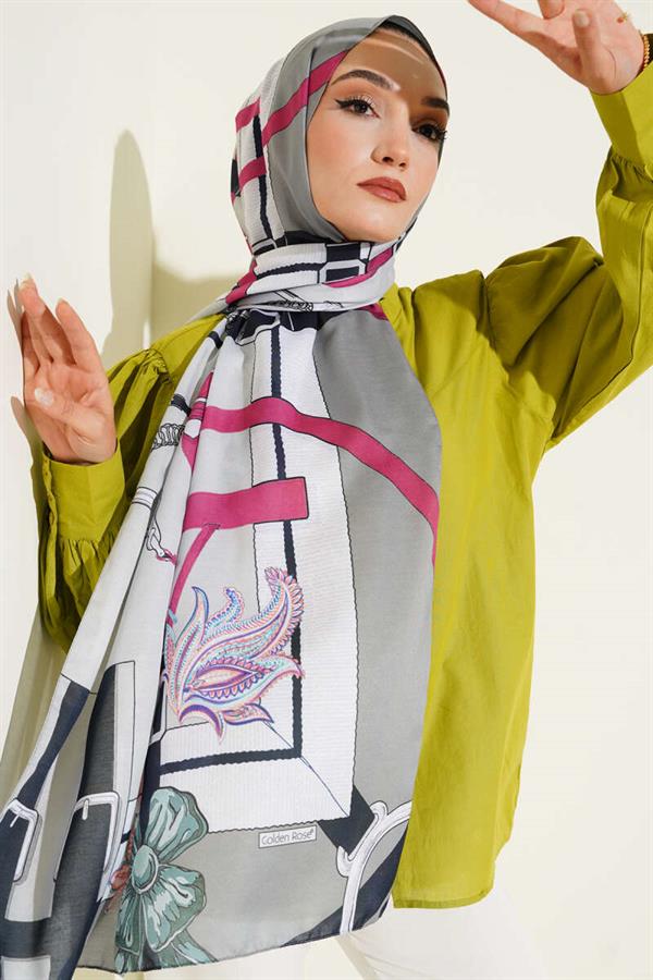 Belt Patterned Soft Shawl Mint