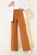 Belted Wide Leg Trousers Tan