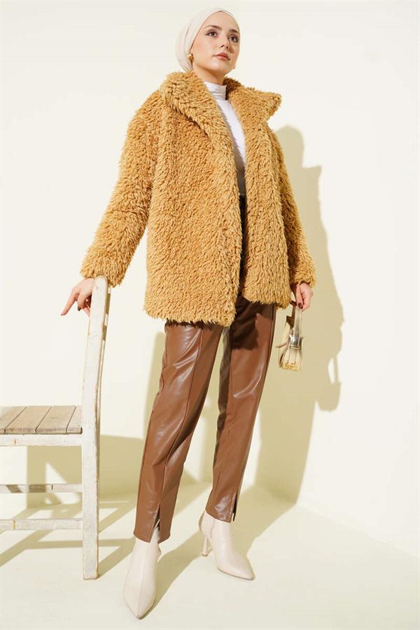 Belted Lamb Coat Latte