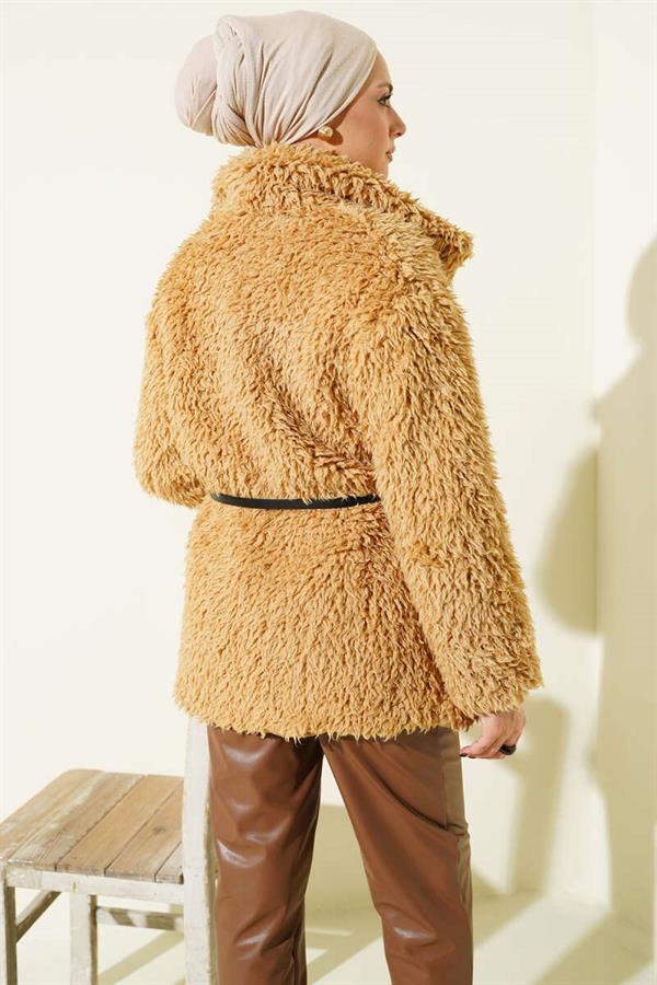 Belted Lamb Coat Latte