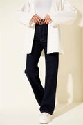 Belted Palazzo Jeans Navy Blue