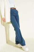 Belted Palazzo Jeans Tintli