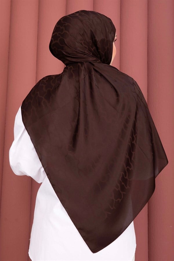 Self-Patterned Jacquard Shawl Series Dark Brown