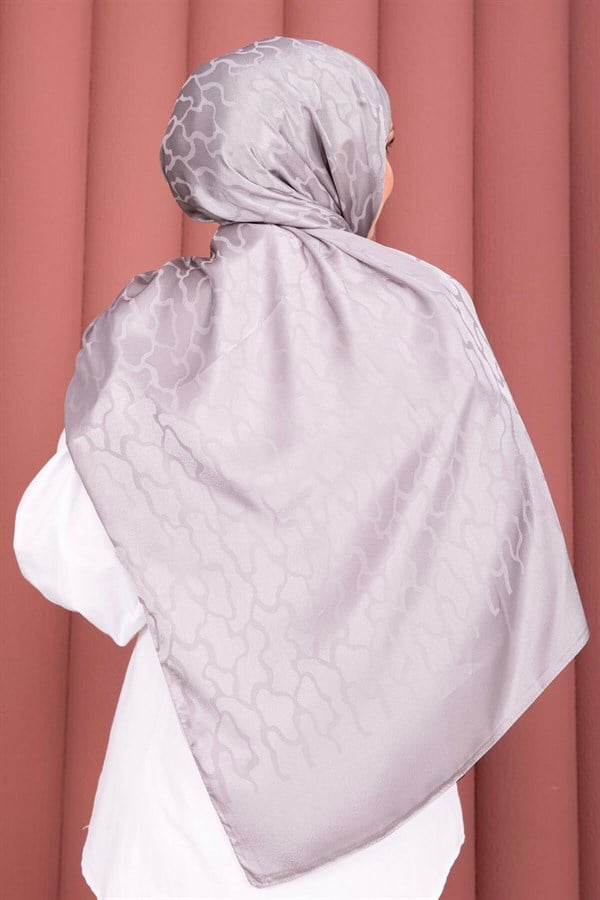 Self-Patterned Jacquard Shawl Series Grey