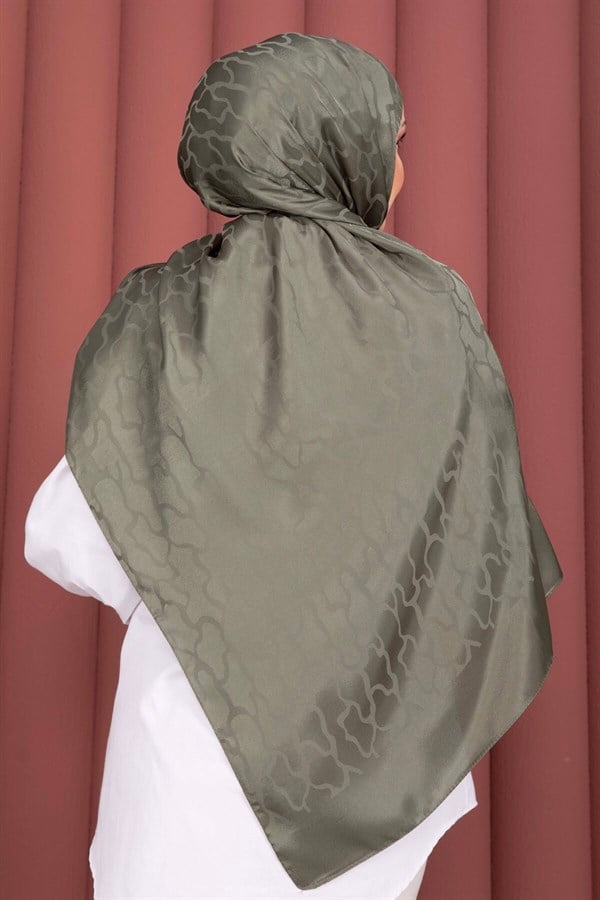 Self-Patterned Jacquard Shawl Series Khaki