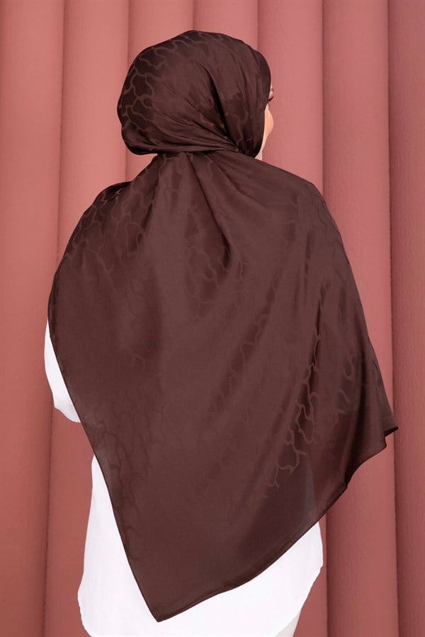 Self-Patterned Jacquard Shawl Series Coffee