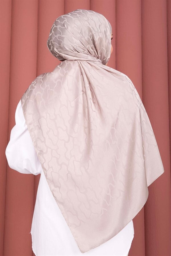 Self-Patterned Jacquard Scarf Series Powder Pink