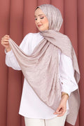 Self-Patterned Jacquard Scarf Series Powder Pink