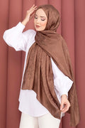 Self-Patterned Jacquard Shawl Series, Tan