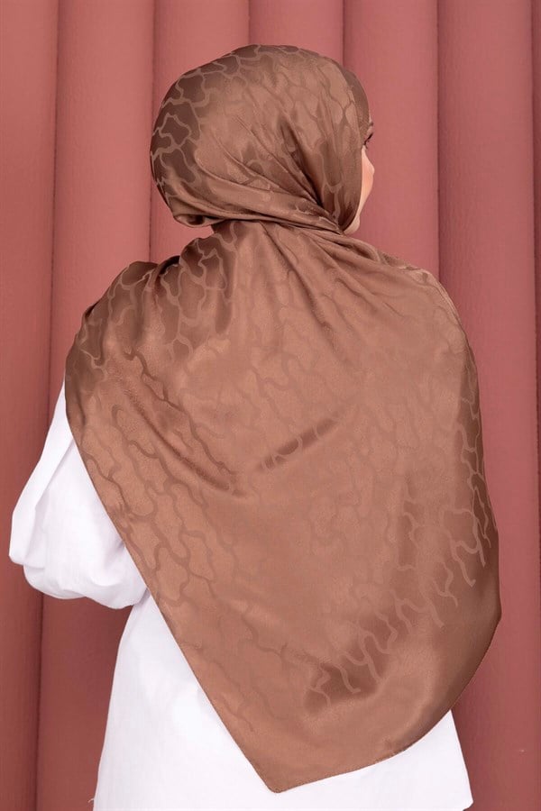 Self-Patterned Jacquard Shawl Series, Tan