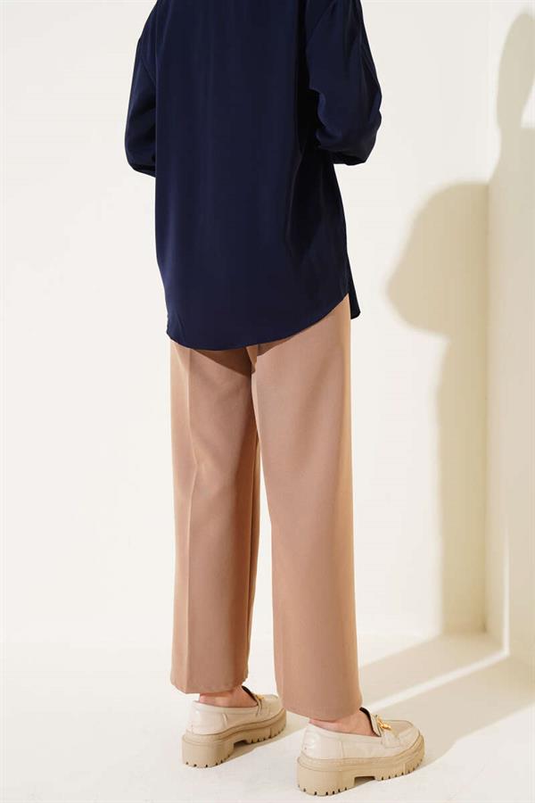 Self Belted Double Trousers Mink