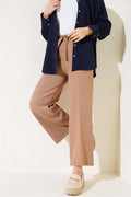 Self Belted Double Trousers Mink