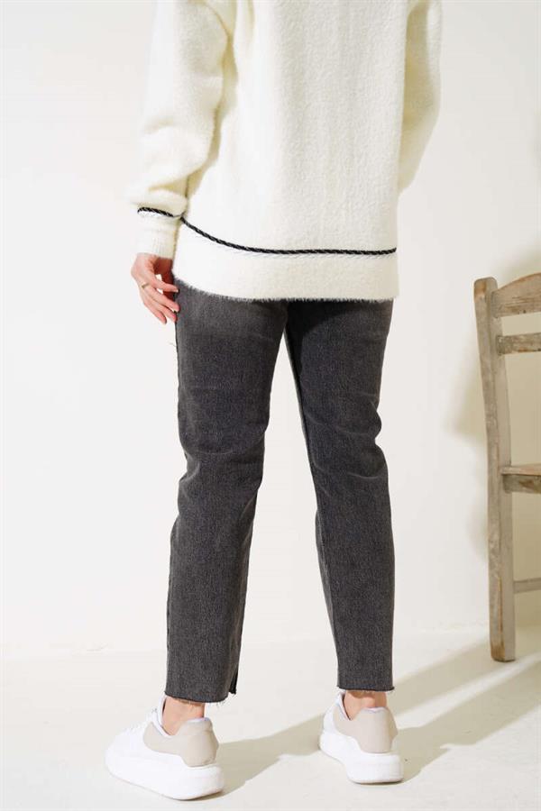 Cut Skinny Leg Jeans Smoked
