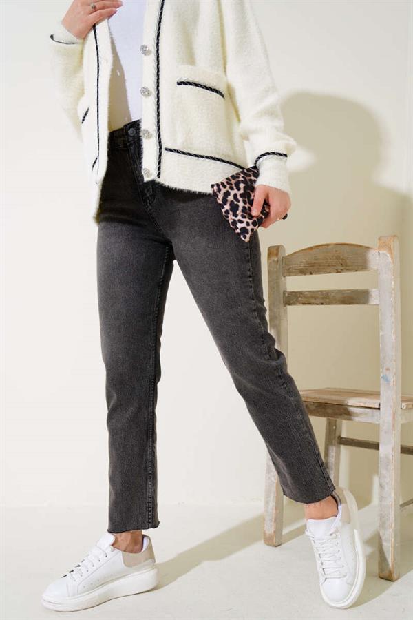 Cut Skinny Leg Jeans Smoked