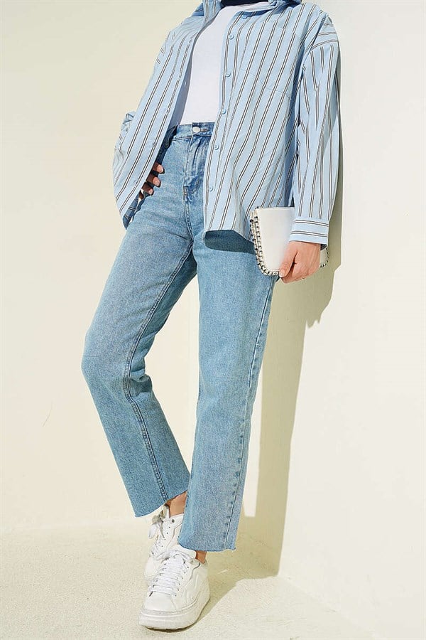 Cut Out Skinny Lycra Denim Jeans Light Snow