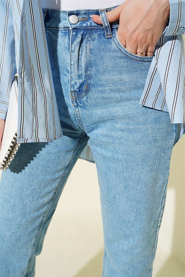 Cut Out Skinny Lycra Denim Jeans Light Snow