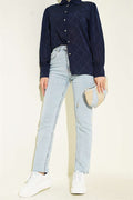 Cut Out Skinny Lycra Denim Jeans for Snow and Outdoor Use
