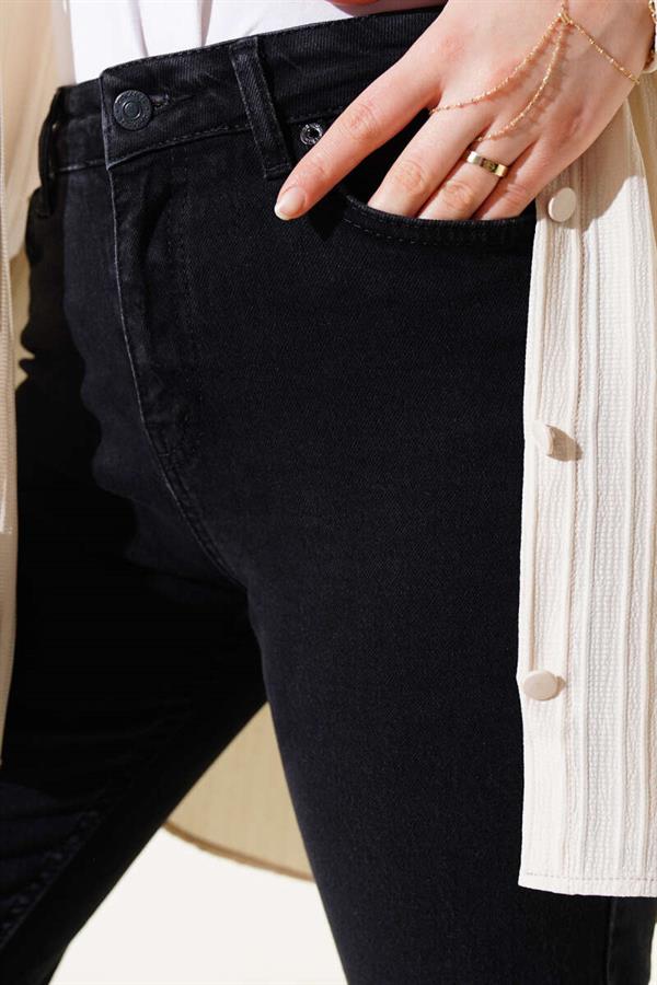 Cut-off Skinny Leg Trousers Smoked