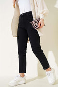 Cut-off Skinny Leg Trousers Smoked