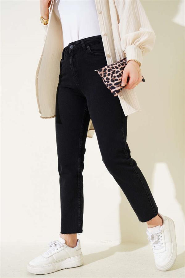 Cut-off Skinny Leg Trousers Smoked