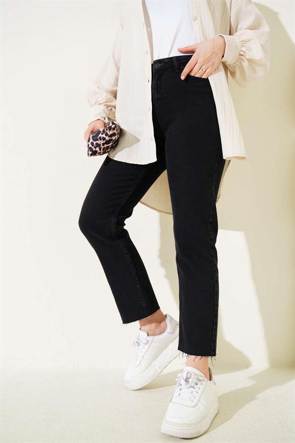 Cut-off Skinny Leg Trousers Smoked