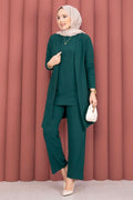 Kimono Hijab 3 Piece Set, Emerald