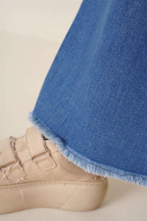 Short Tassel Jeans Denim Blue