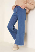 Short Tassel Jeans Denim Blue