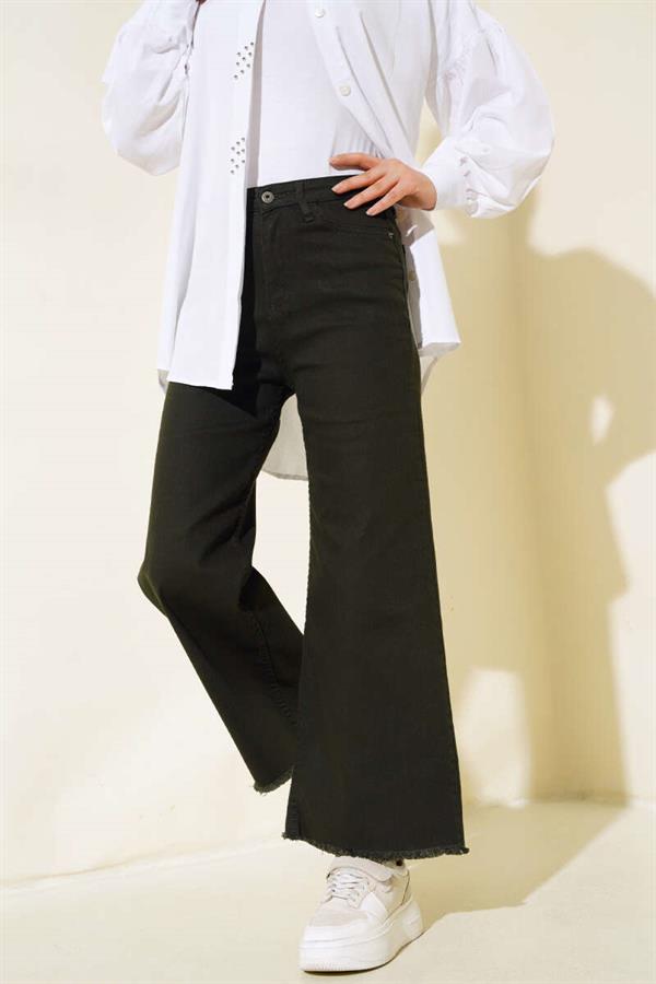Short Tassel Jeans Green