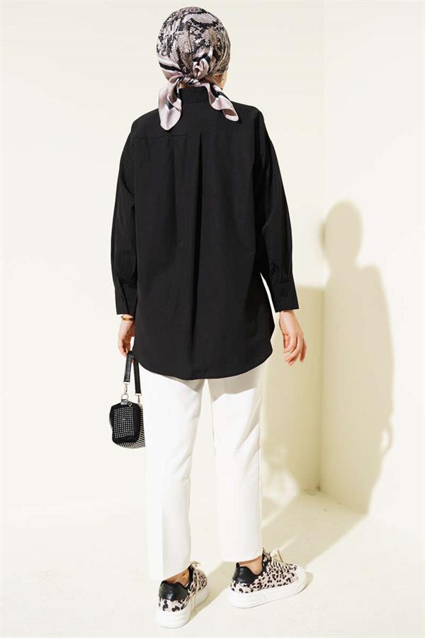 Classic Collar Pocket Shirt Black