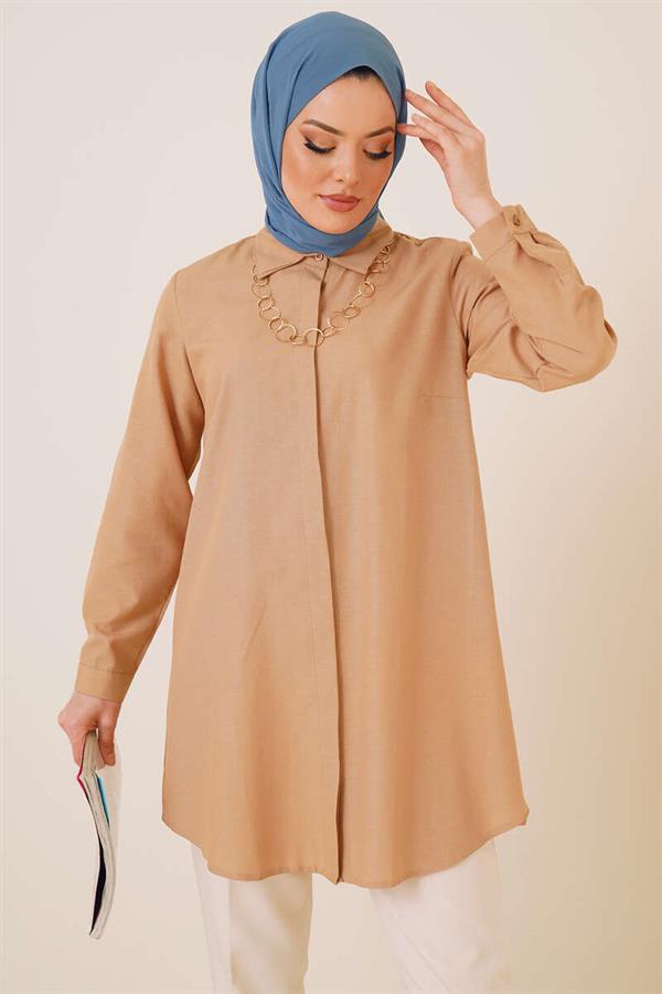 Classic Collar Oval Cut Earth Shirt