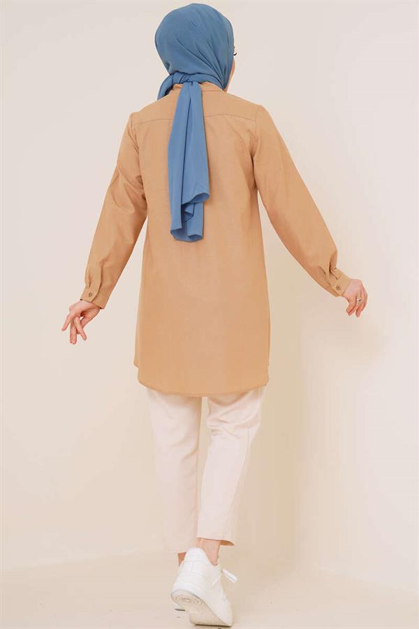Classic Collar Oval Cut Earth Shirt