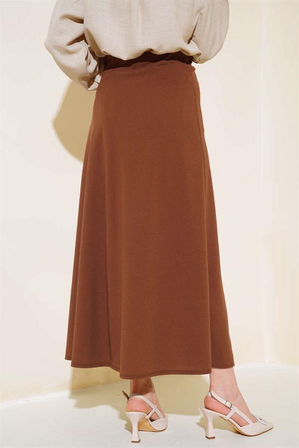 Flared Bell Skirt Brown