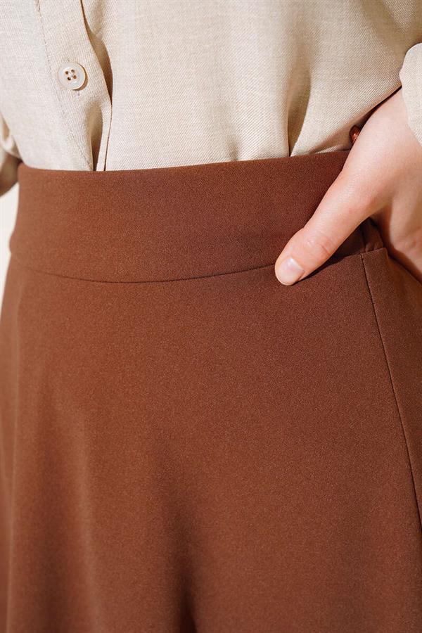 Flared Bell Skirt Brown