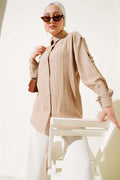 Sleeve Epaulette Shirt Latte
