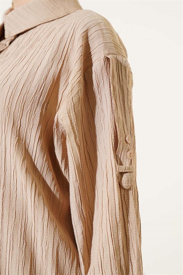 Sleeve Epaulette Shirt Latte