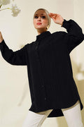 Sleeve Epaulette Shirt Black