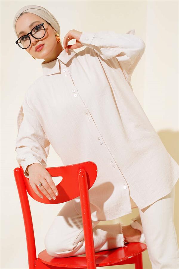 Sleeve Epaulette Shirt Stone