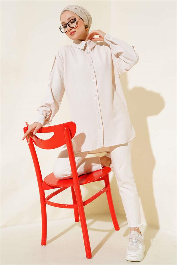 Sleeve Epaulette Shirt Stone