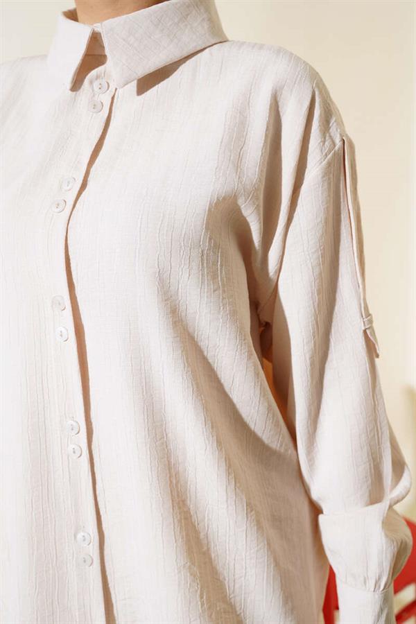 Sleeve Epaulette Shirt Stone