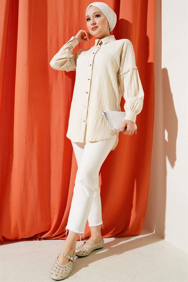 Arm Stone Tree Bark Shirt Beige
